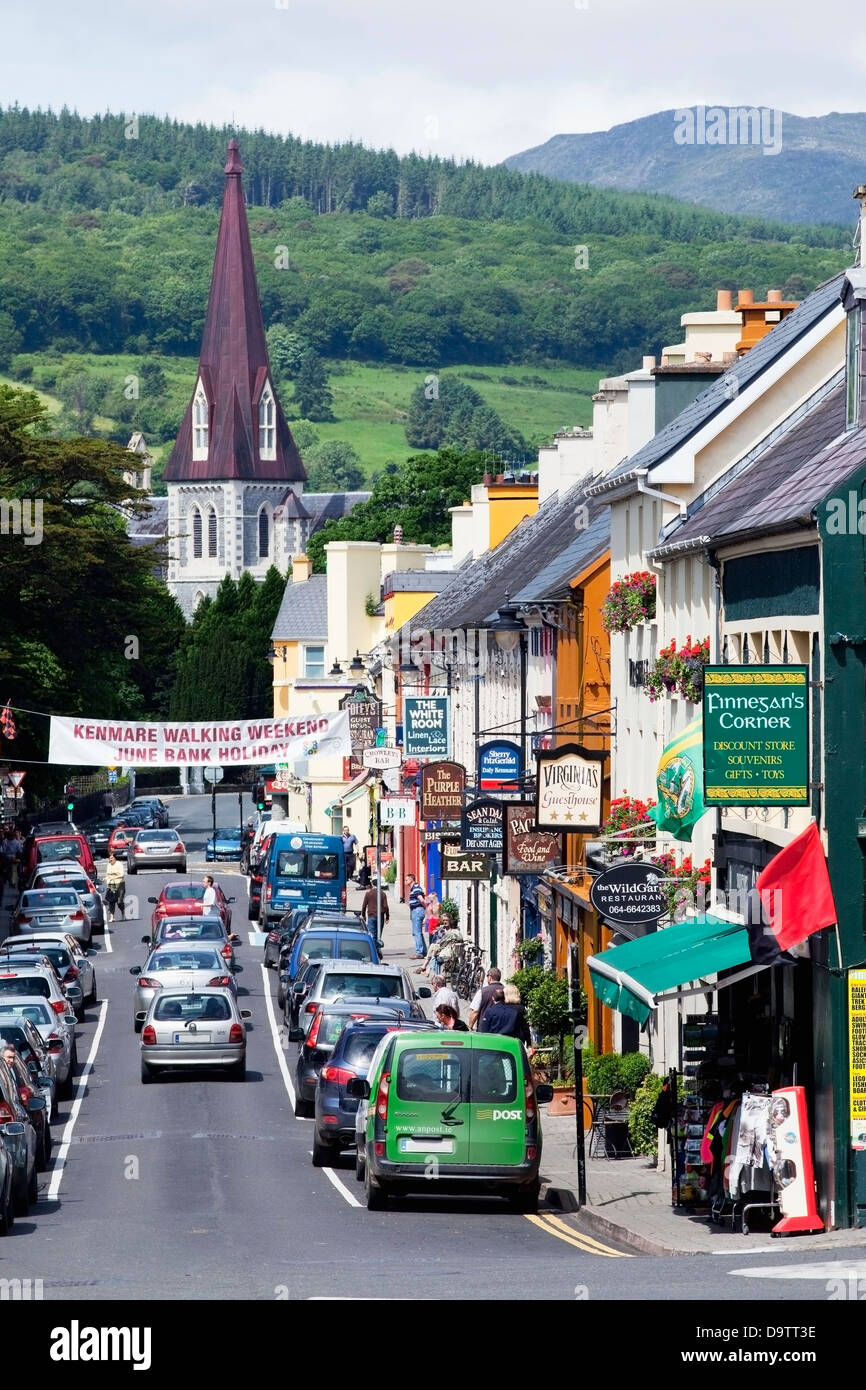 henry-street-lined-with-shops-and-parked-cars-kenmare-county-kerry