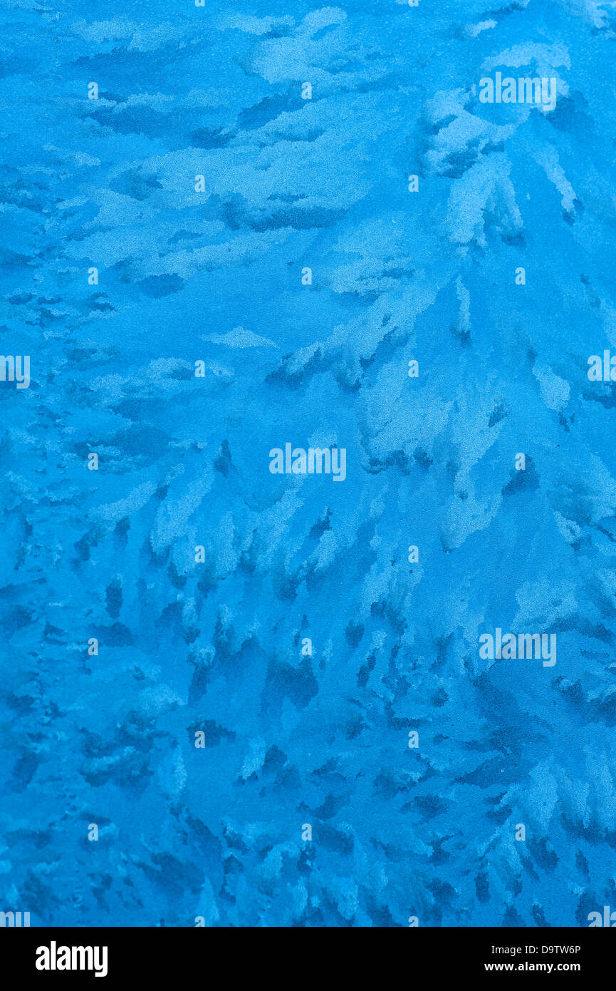 Abstract Textures & Patterns of Winter Frost on Glass Window Stock ...