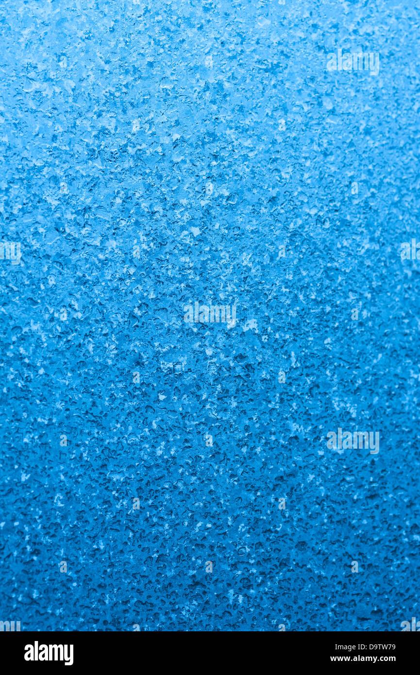 Abstract Textures & Patterns of Winter Frost on Glass Window Stock ...