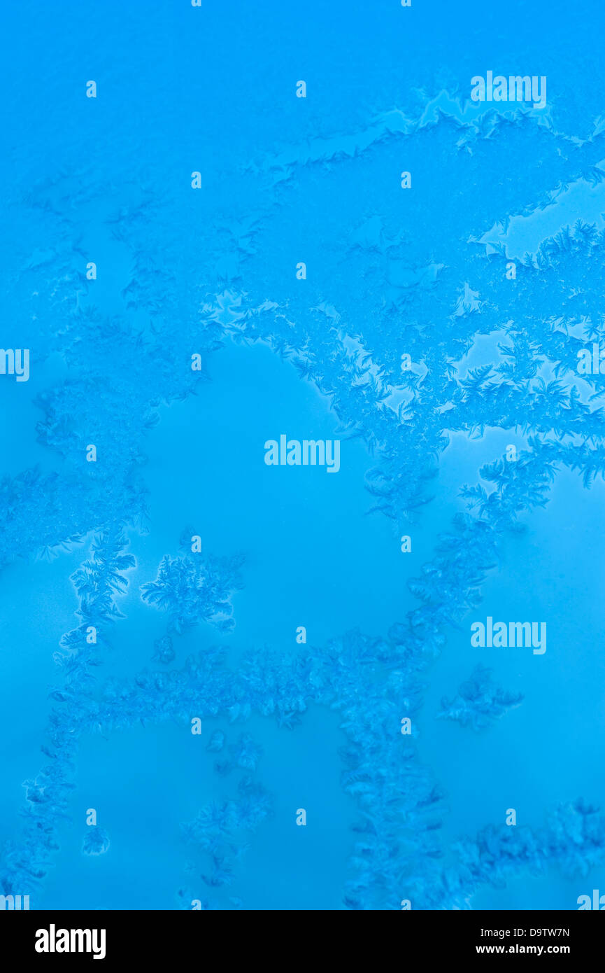Abstract Textures & Patterns of Winter Frost on Glass Window Stock ...