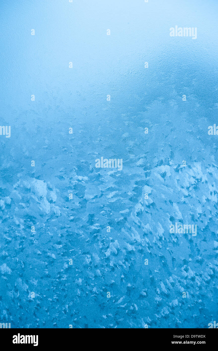 Abstract Textures & Patterns of Winter Frost on Glass Window Stock ...