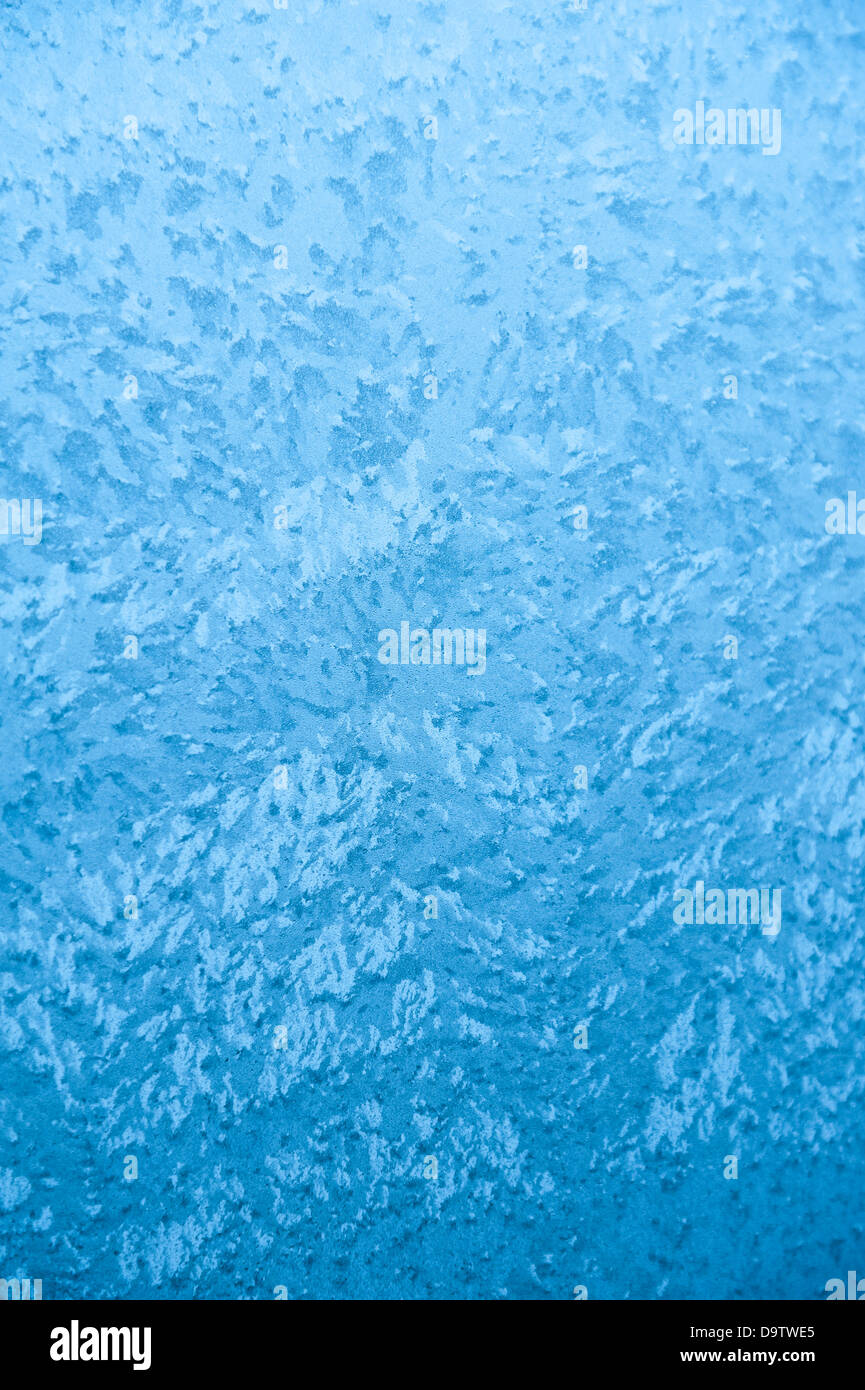 Abstract Textures & Patterns of Winter Frost on Glass Window Stock ...