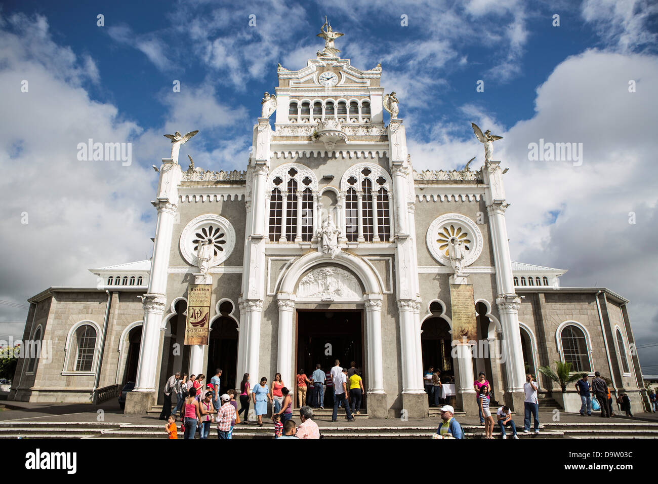 Facade of a basilica, Nuestra Senora De Los Angeles, Cartago, Costa ...