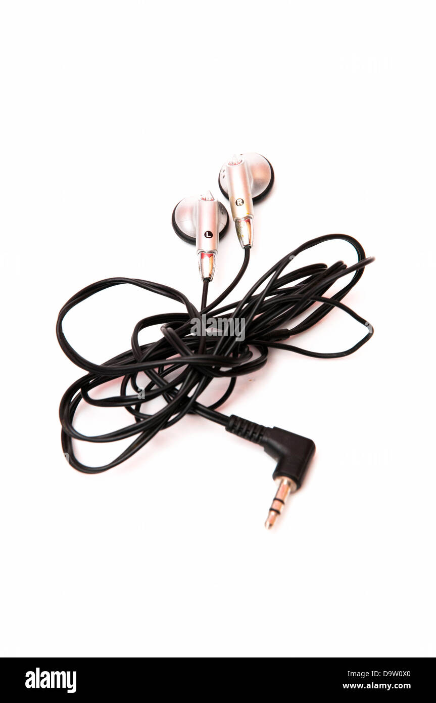 headphones on a white background Stock Photo - Alamy