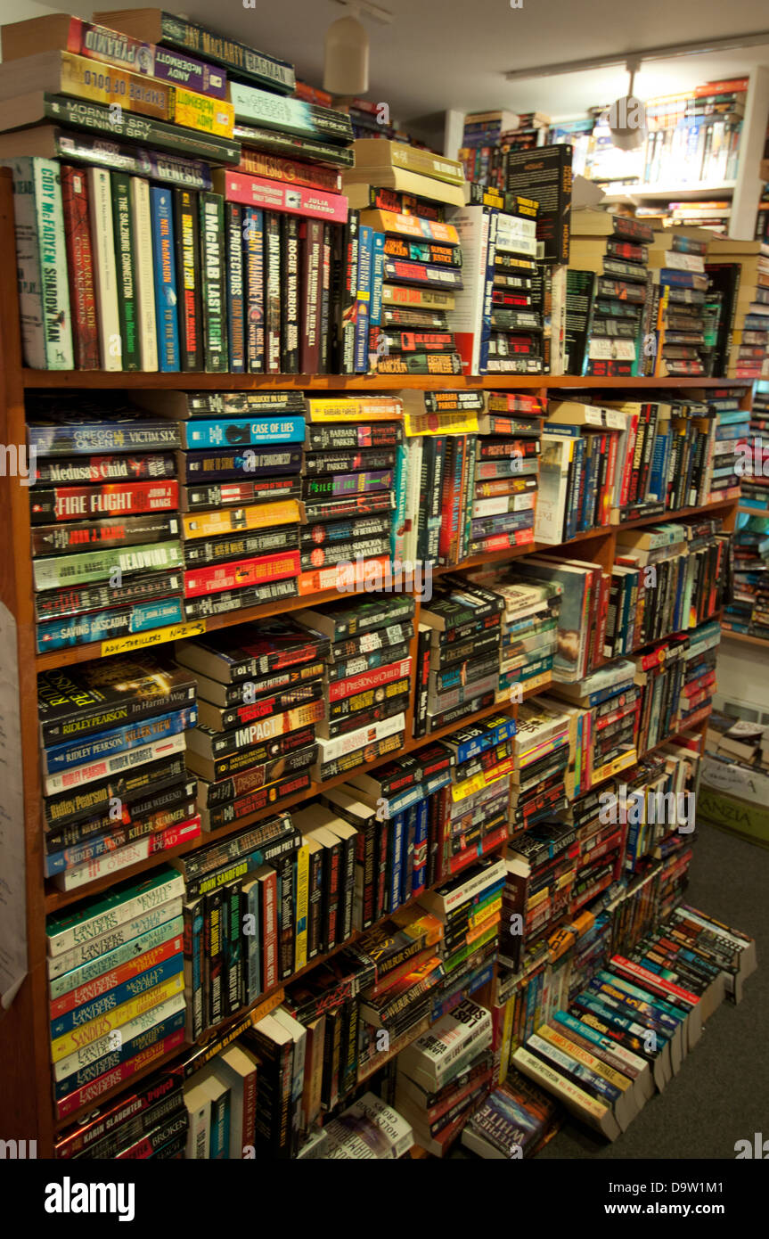 A used book store, Friday Harbor,San Juan Island,Washington. Stock Photo