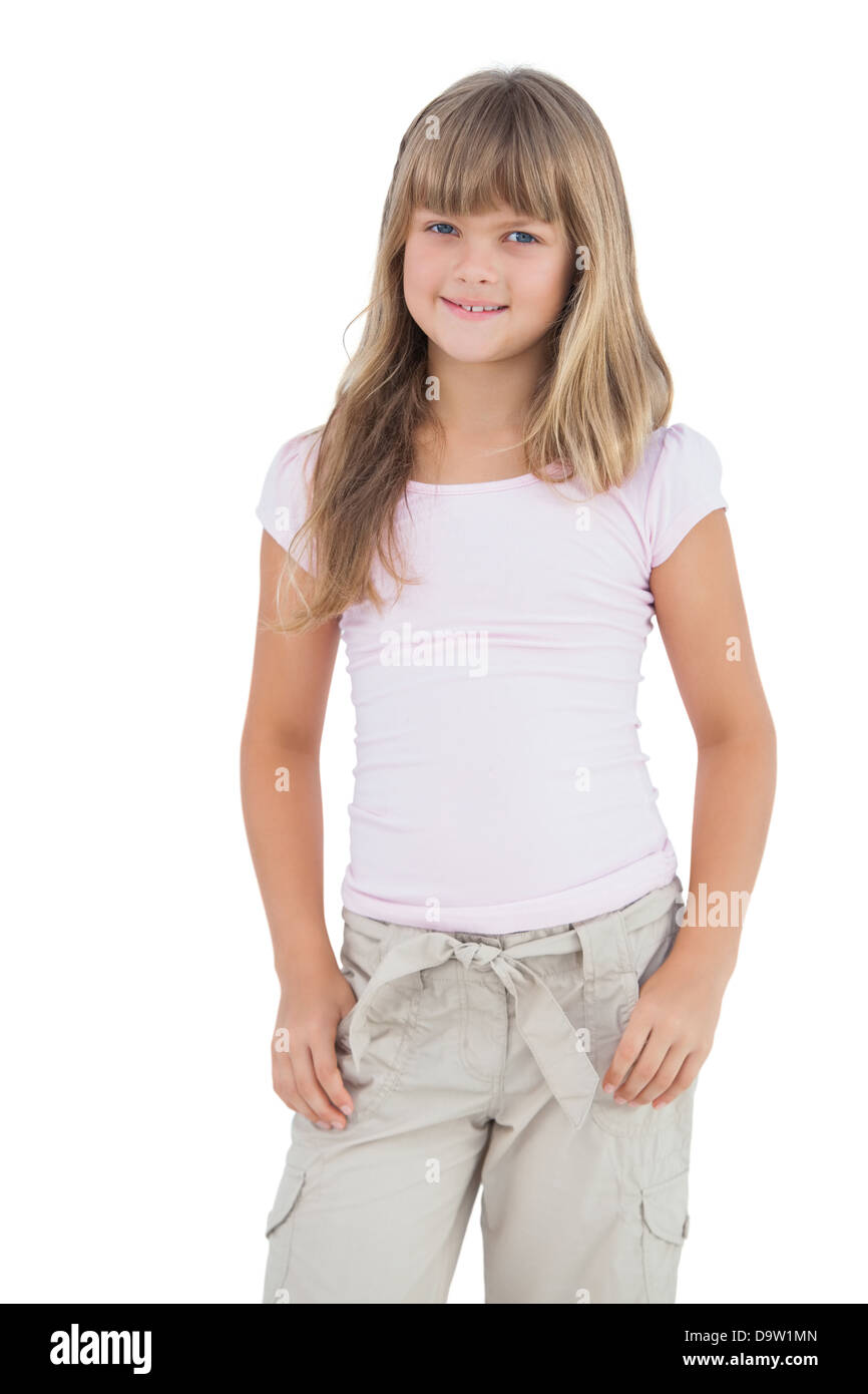 Little girl smiling at camera Stock Photo - Alamy