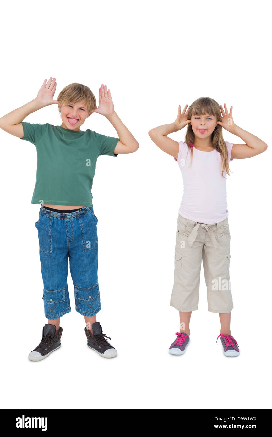 Funny children being silly Stock Photo