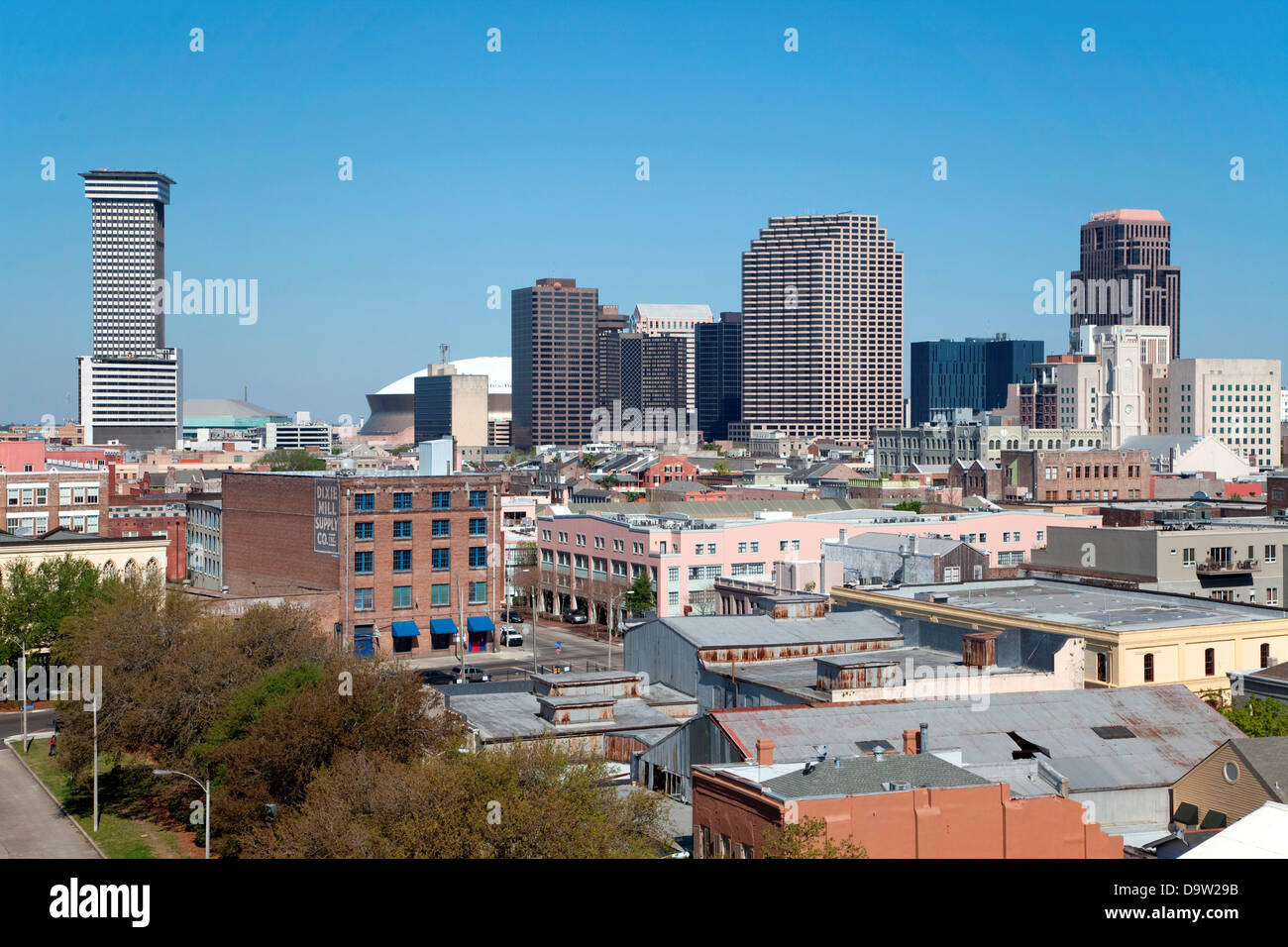 Overlooking view of urban neighborhoods in New Orleans, Louisiana Stock ...