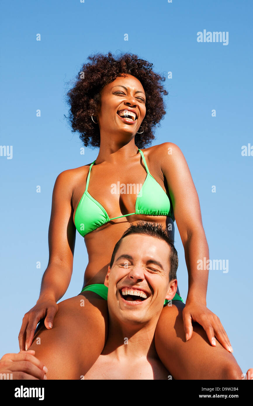 Couple Origin Bikini Her On Love Sitting Woman Of In Brazilian W92IEDH