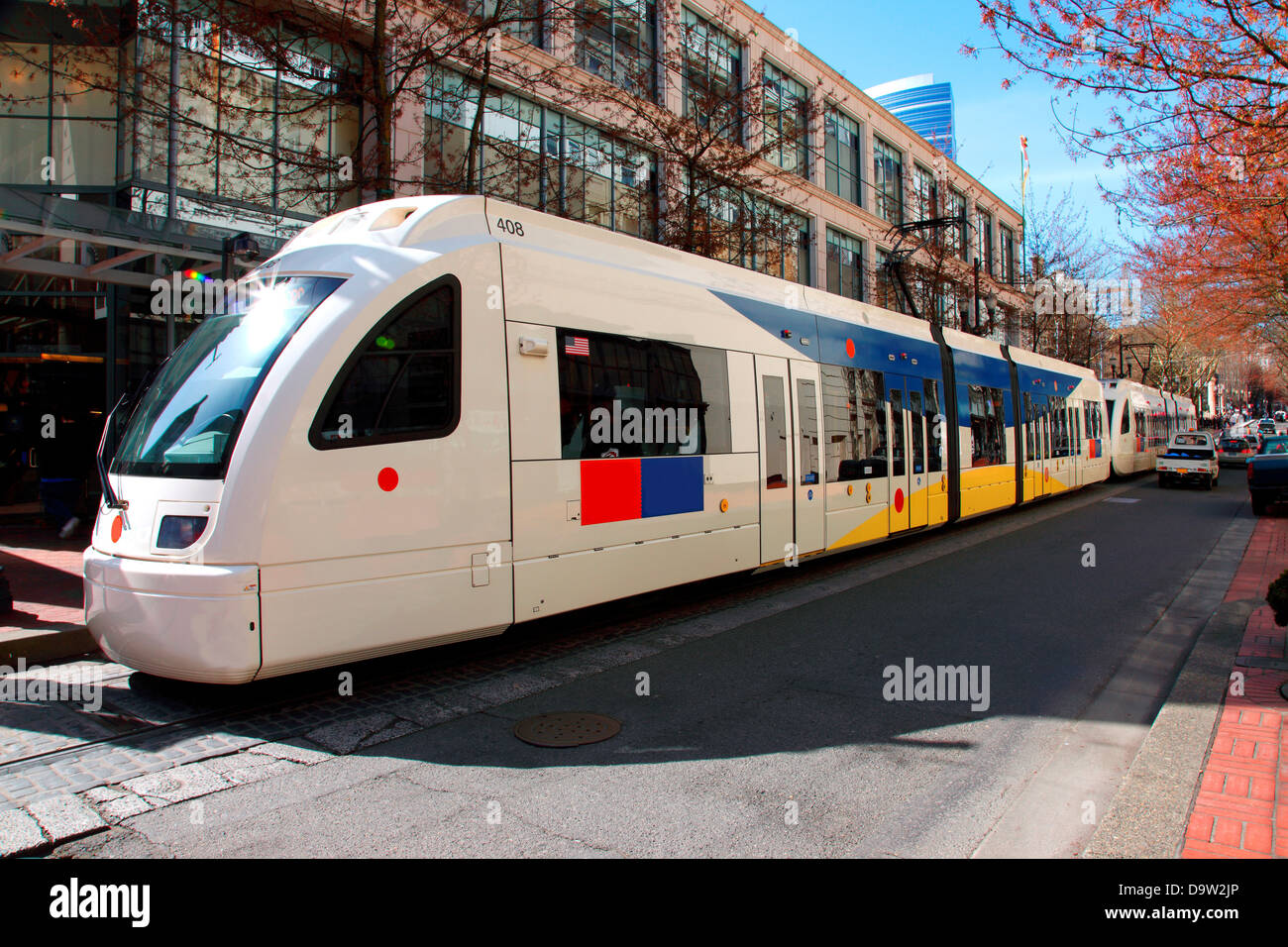 rail in Downtown Portland Oregon Stock Photo - Alamy