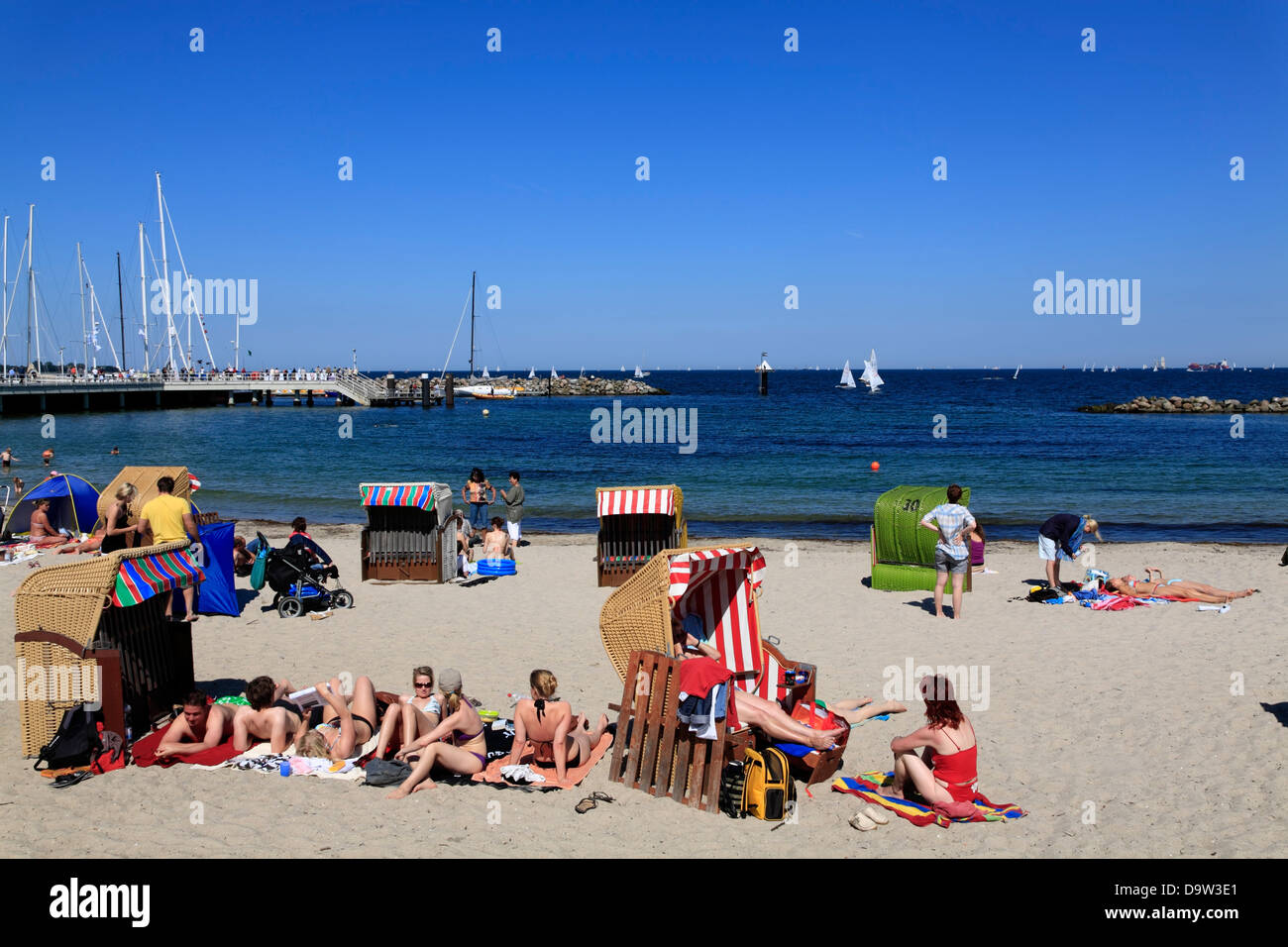 Schilksee Beach Kiel Bay Schleswig Holstein Stock Photos & Schilksee