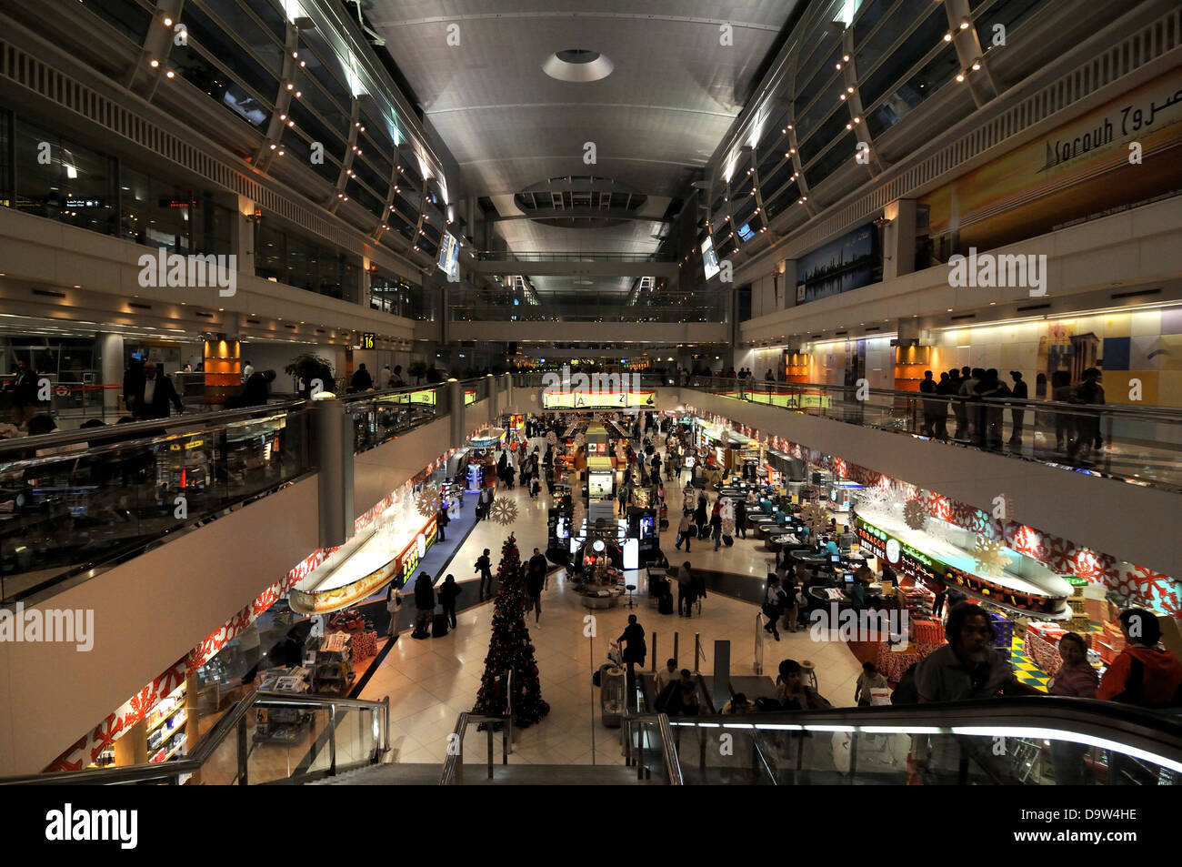 Duty free stores at Dubai Airport, Dubai, United Arab Emirates Stock