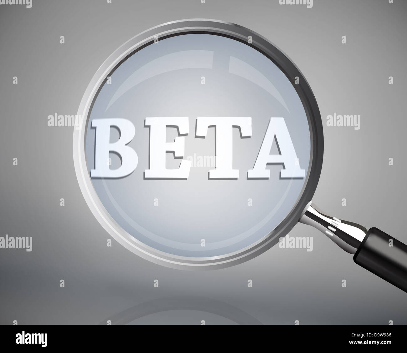 Magnifying Glass Showing Beta Word In White Stock Photo Alamy