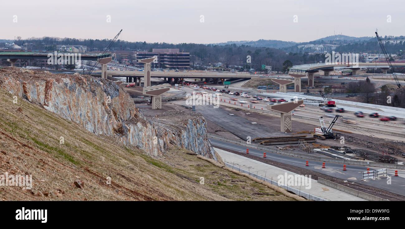 USA, Arkansas, Little Rock, Freeway construction site Stock Photo Alamy