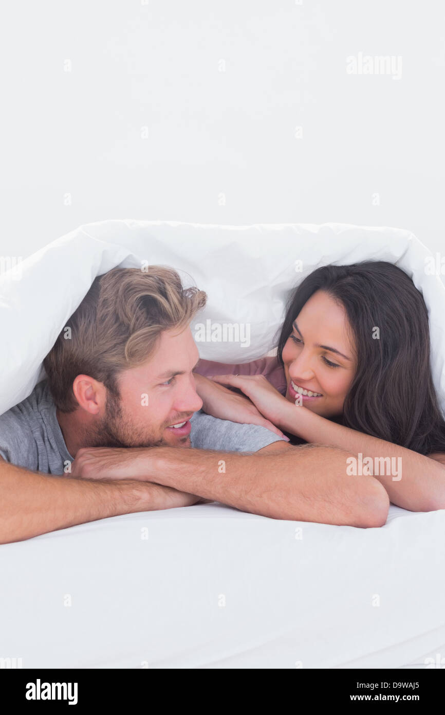 Close couple under the cover Stock Photo Alamy