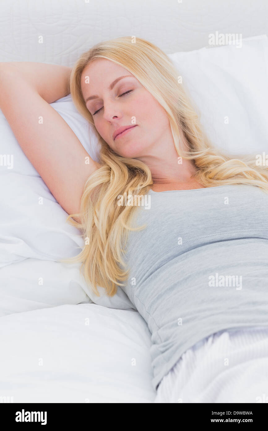 Peaceful woman sleeping Stock Photo - Alamy