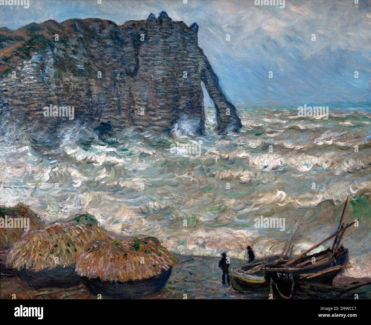 Mer agitee a Etretat - Sea was agitated at Etretat 1902 Claude Monet 1840-1926 France Stock Photo