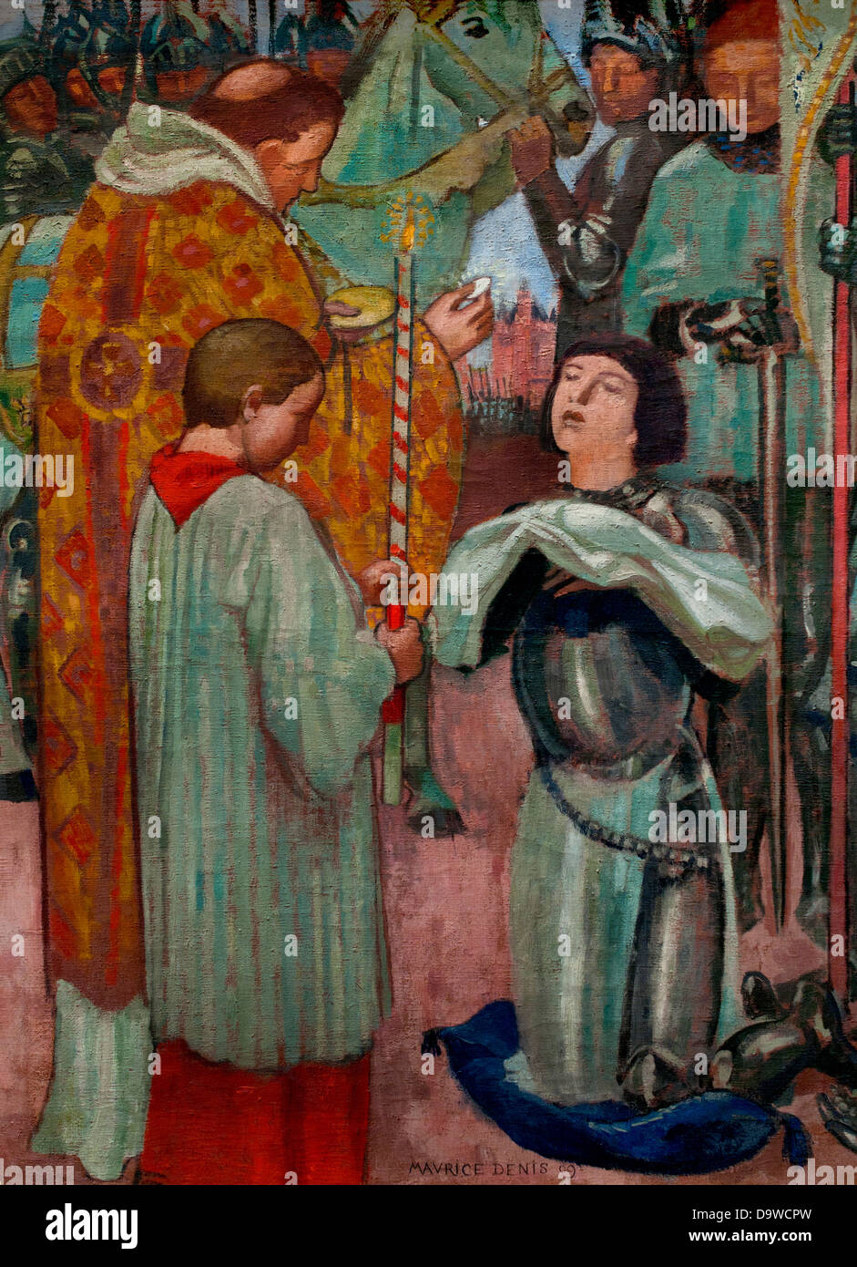La Communion de Jeanne d 'Arc - The Communion of Joan of Arc 1909 Maurice Denis 1870-1943 France French Stock Photo