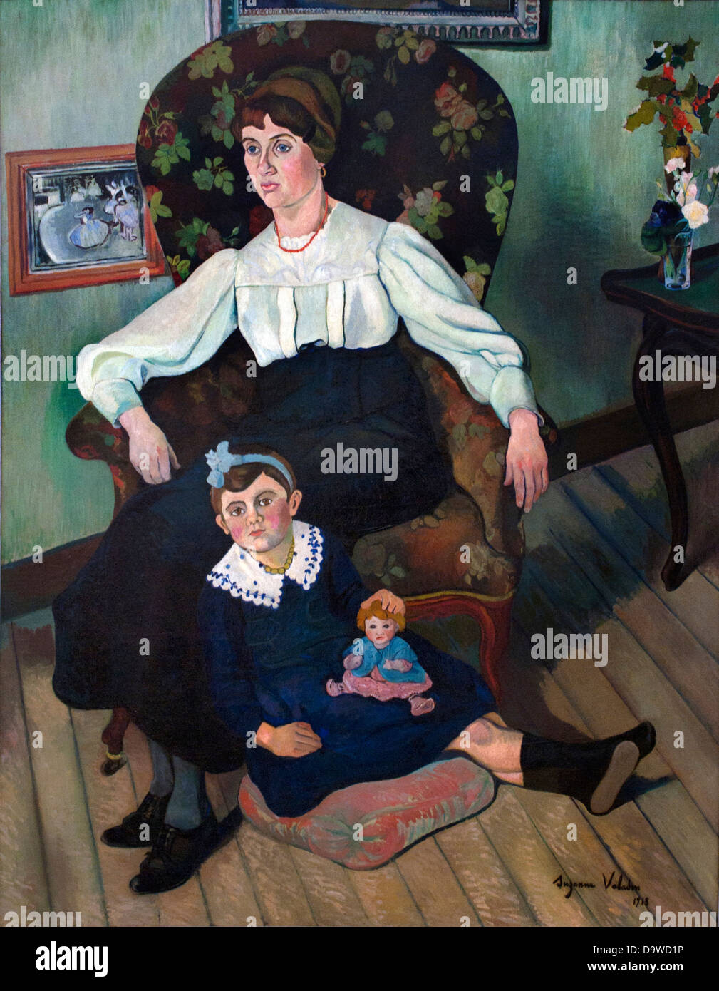 Marie Coca et sa Fille Gilberte - Marie Coca and her Daughter Gilberte 1913 Suzanne Valadon 1865-1938 France Stock Photo