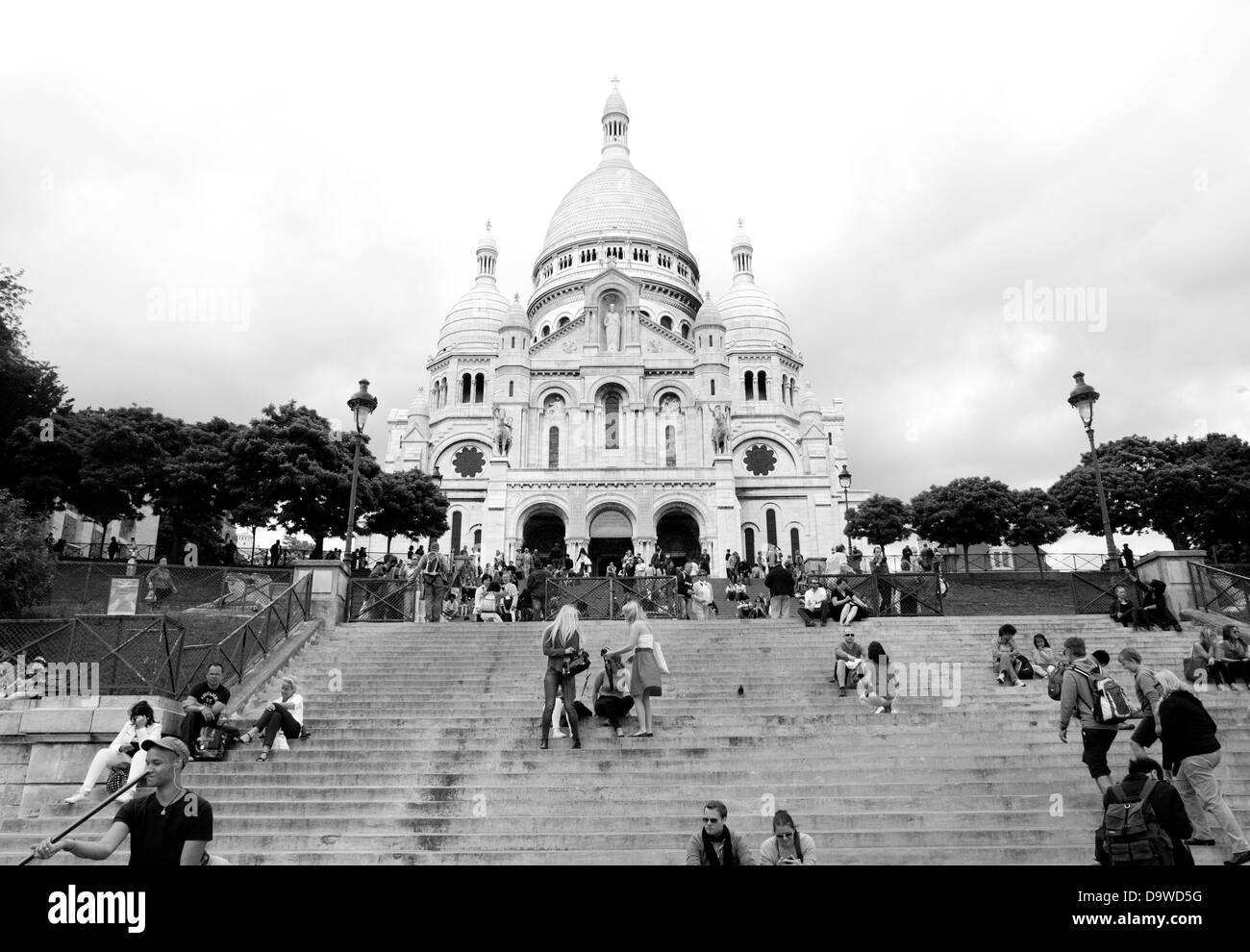 Front view of the Scare-Couer, Montmartre, Paris, France Stock Photo