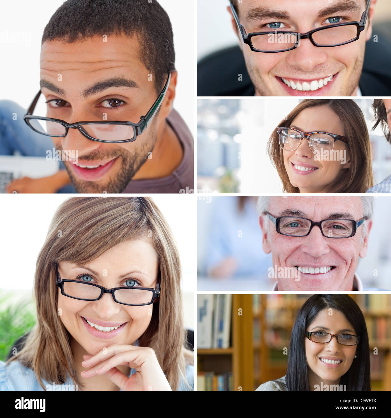 Collage of people Stock Photo