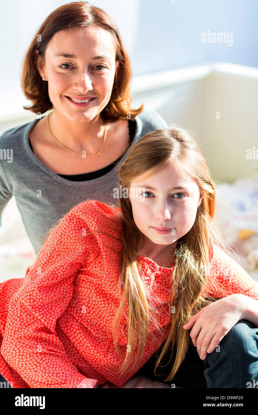 Mother and her 13yearold daughter Stock Photo Alamy