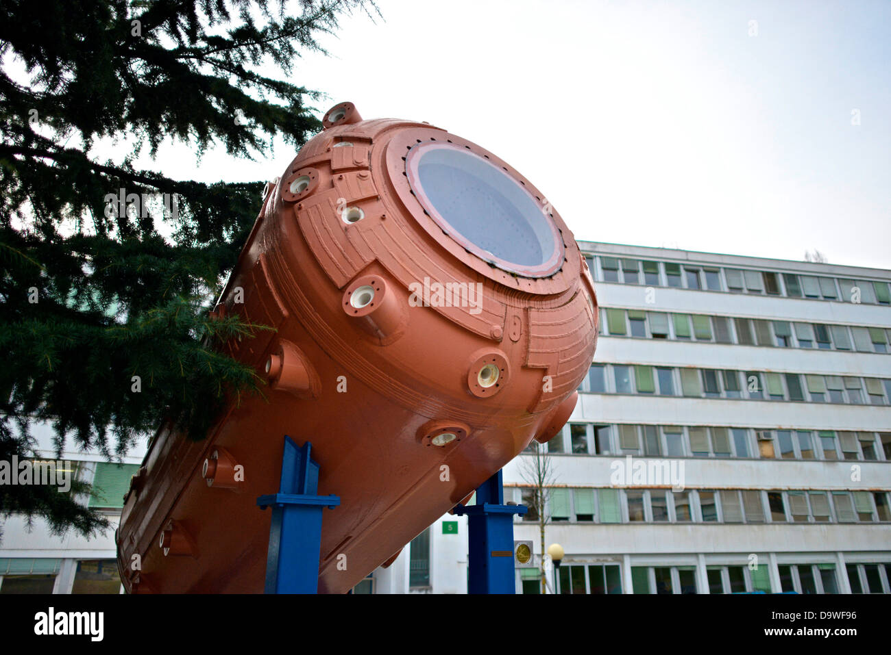 Switzerland, Geneva, Gargamelle bubble chamber, CERN Stock Photo