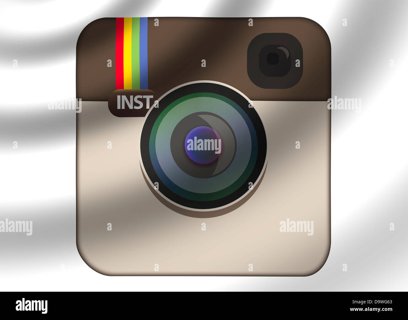 Instagram logo symbol icon flag Stock Photo