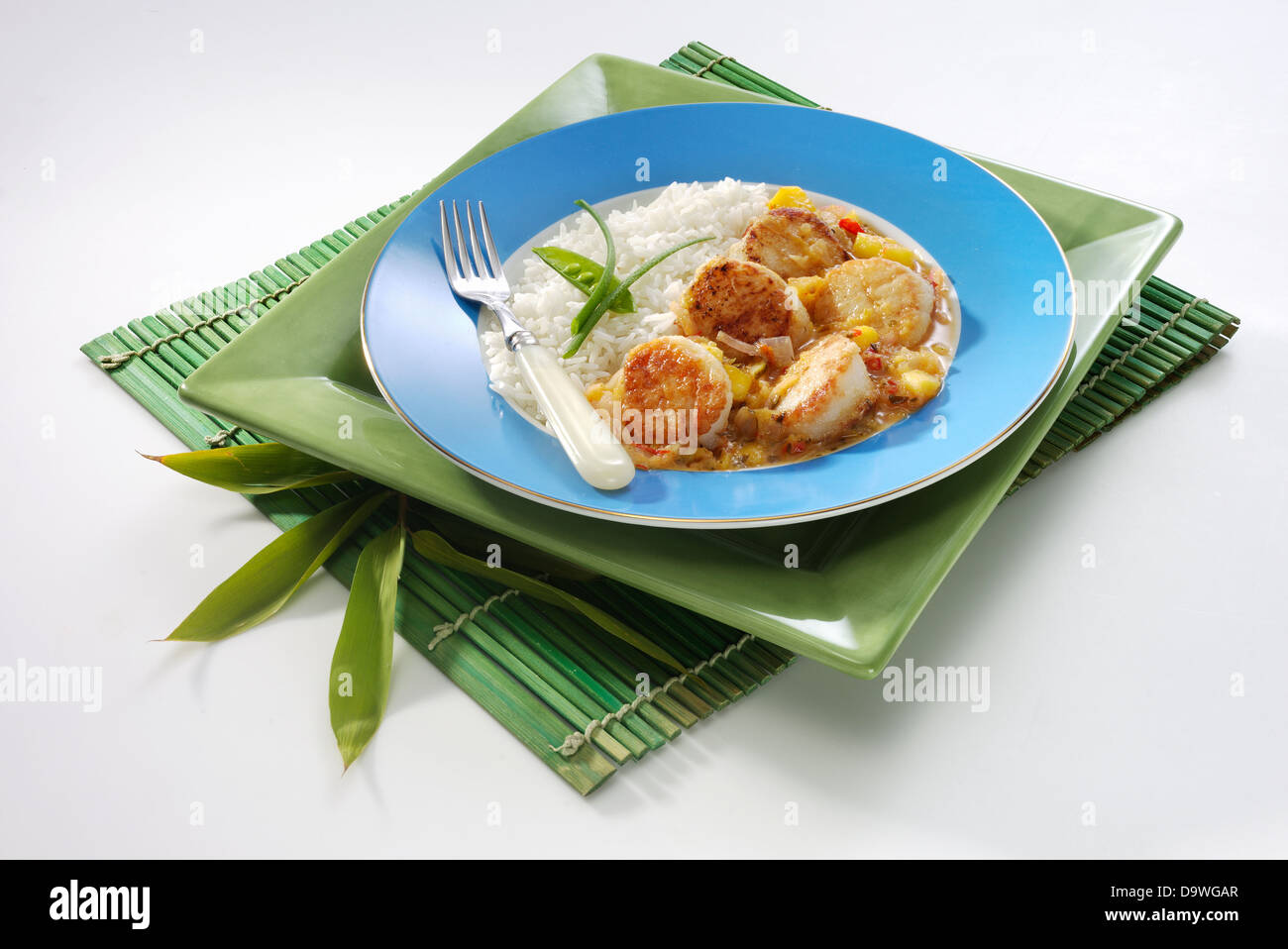 prepared scallop Stock Photo