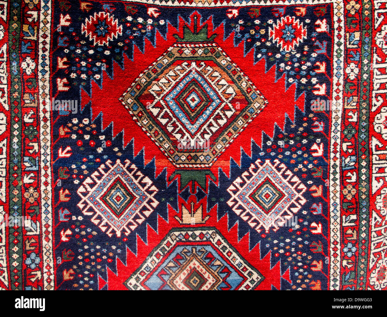 Traditional Georgian carpet. Carpets with typical geometrical patterns are  among the most famous products of Georgia Stock Photo - Alamy