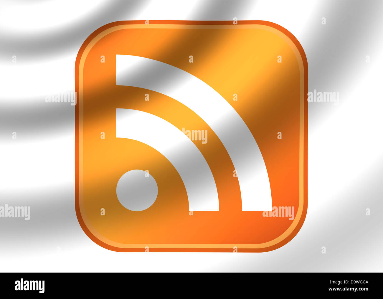 RSS / Really Simple Syndication logo icon symbol flag Stock Photo