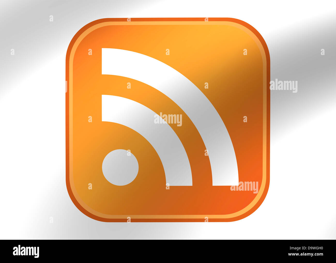 RSS / Really Simple Syndication logo icon symbol flag Stock Photo