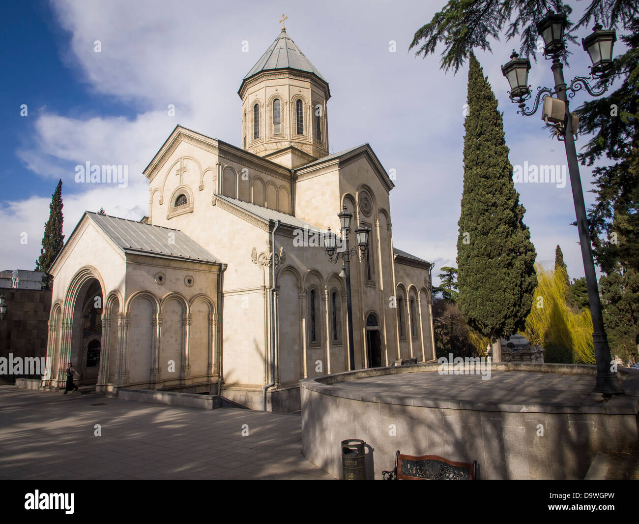 The Kashveti Church of St. George in central Tbilisi, located across from the Parliament building on Rustaveli Avenue. Stock Photo