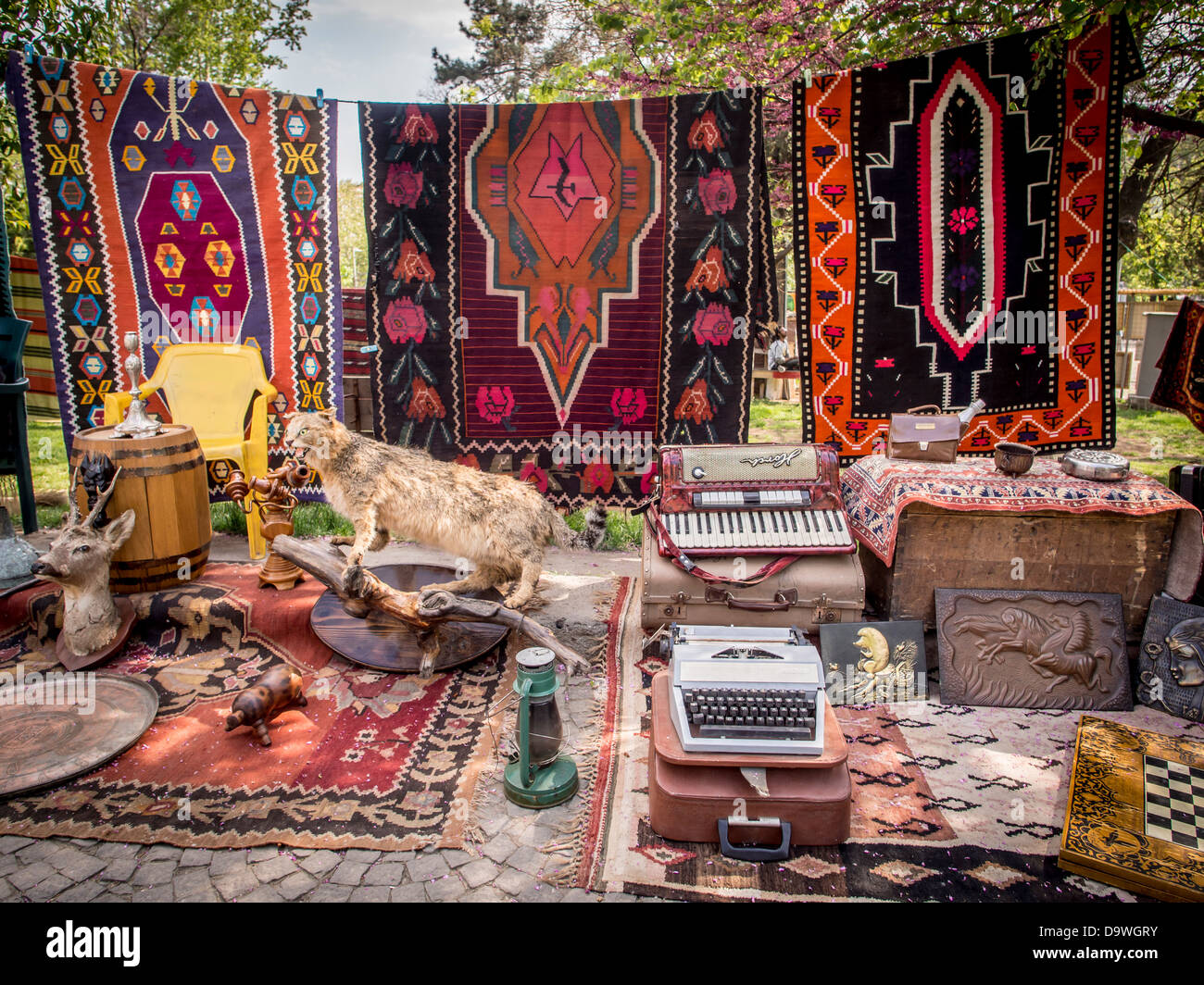Dry Bridge Market in the downtown of Tbilisi, Stock Photo Alamy