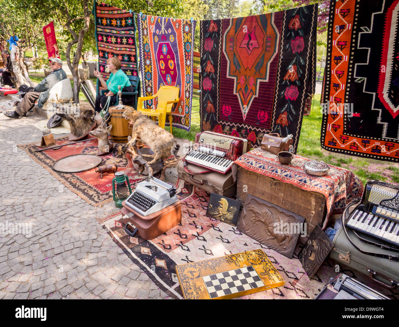 Dry Bridge Market in the downtown of Tbilisi, Stock Photo Alamy