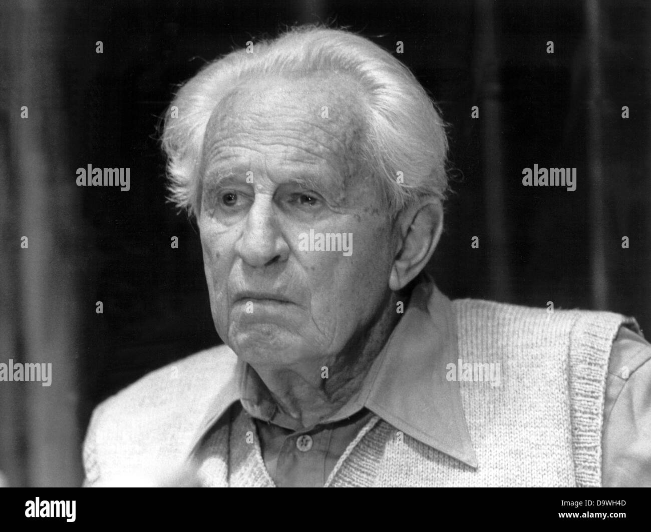 Photography of the German-American philosopher and sociologist Herbert Marcuse, taken on May 18th, 1979. Stock Photo