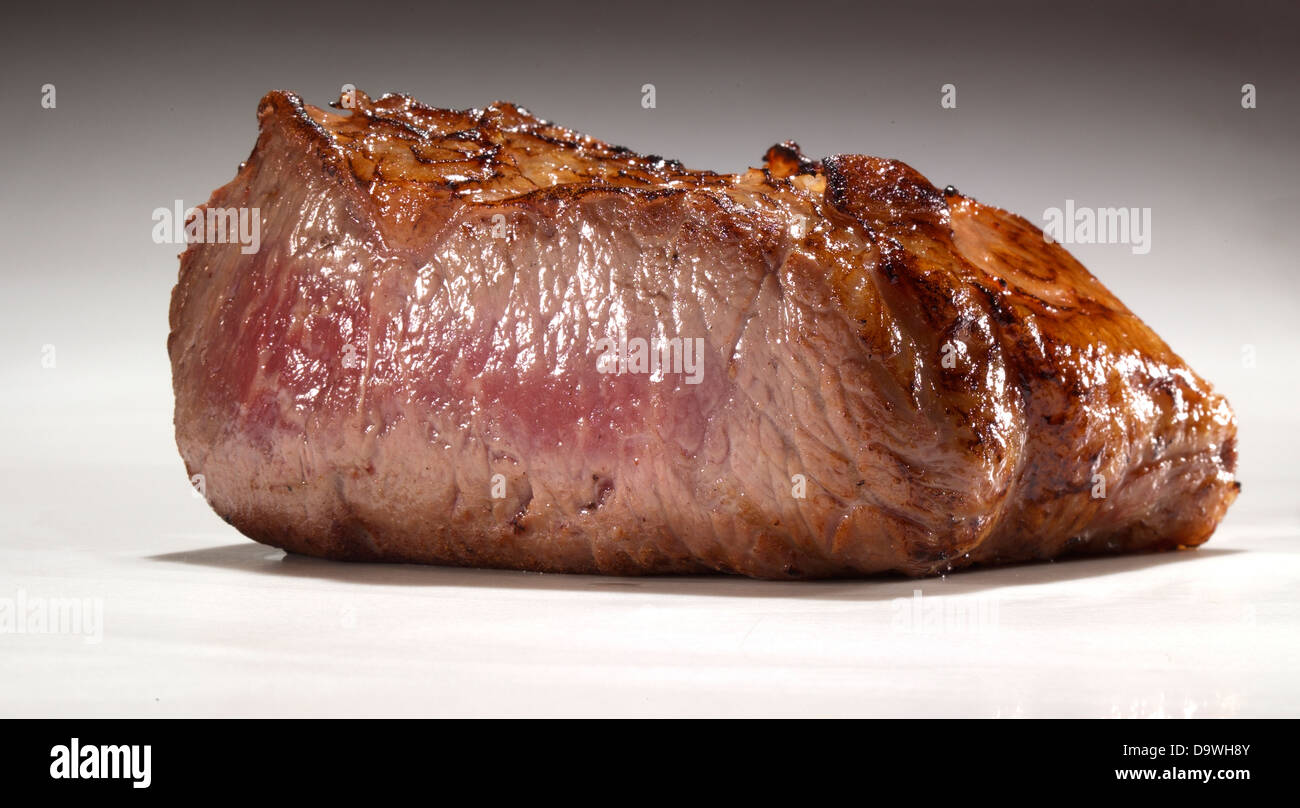 medium piece of steak Stock Photo