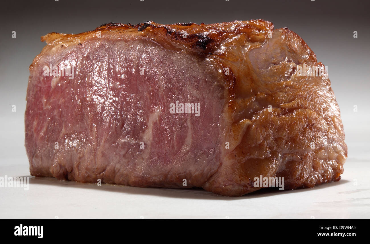seared piece steak Stock Photo