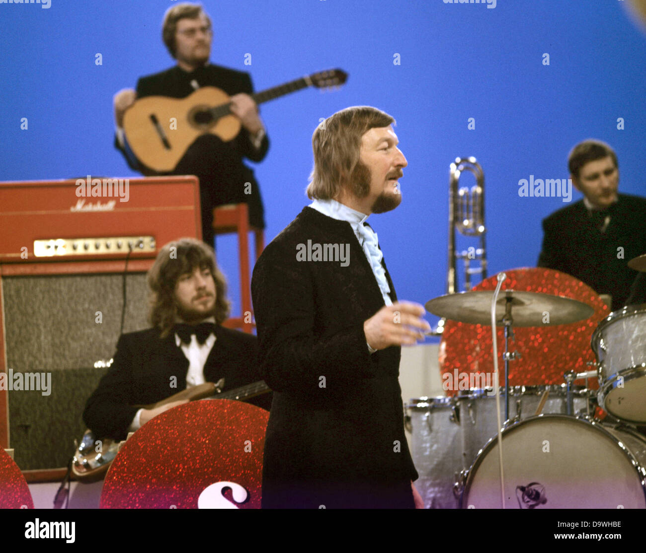 Band leader and composer James Last, photographed with his orchestra at