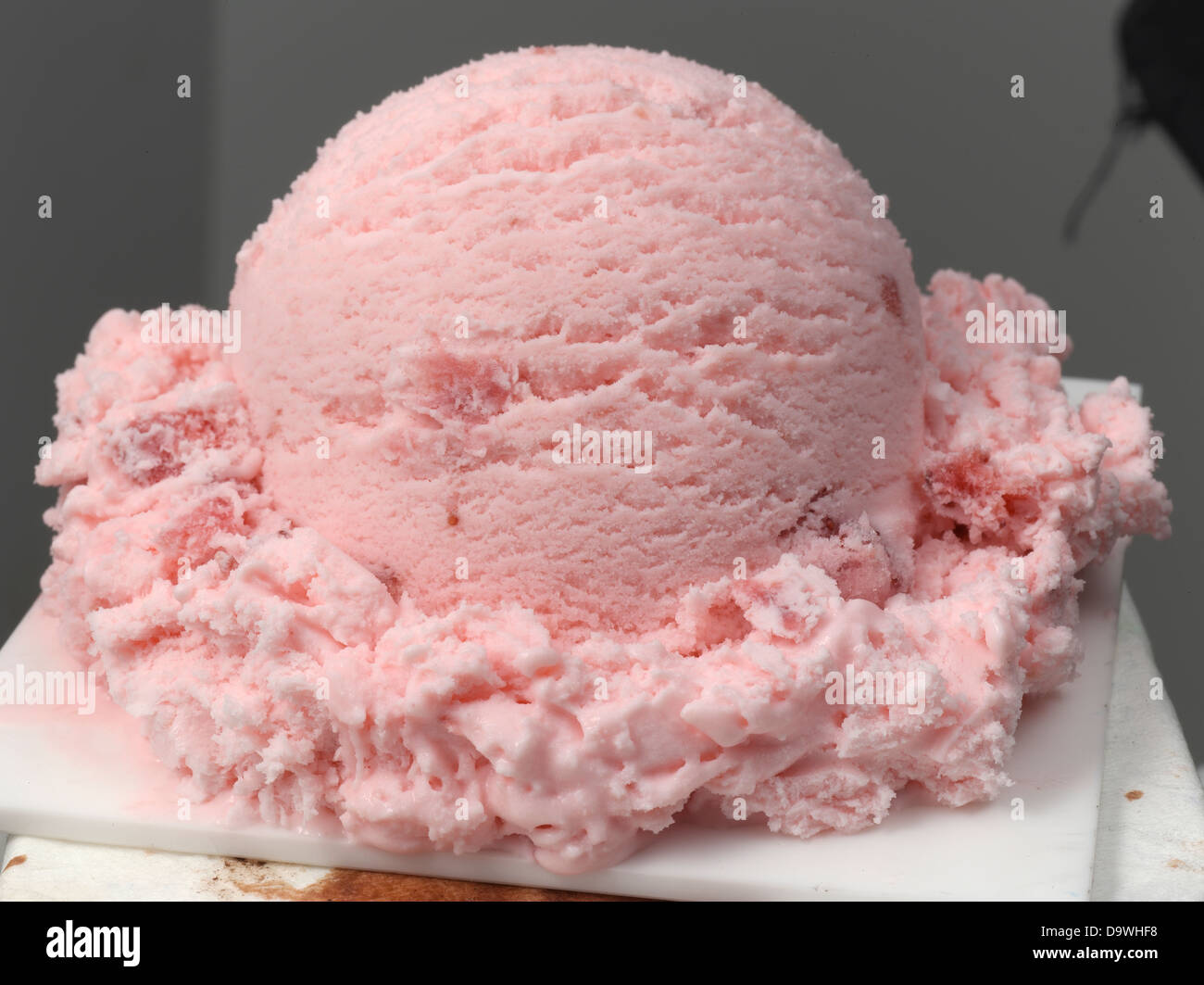 strawberry ice cream ball Stock Photo
