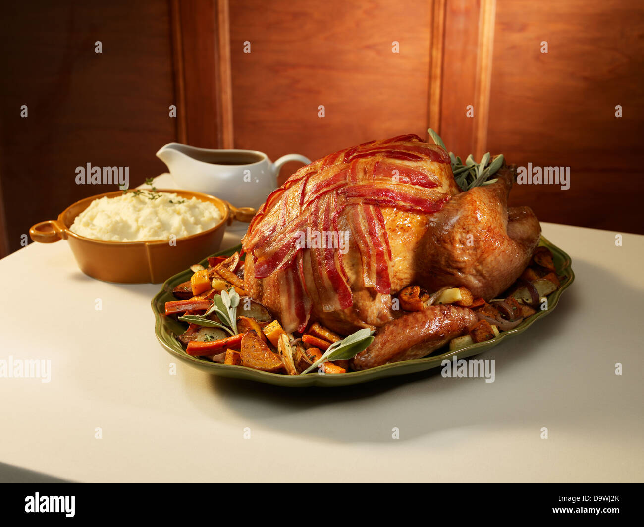 classic thanksgiving turkey meal Stock Photo