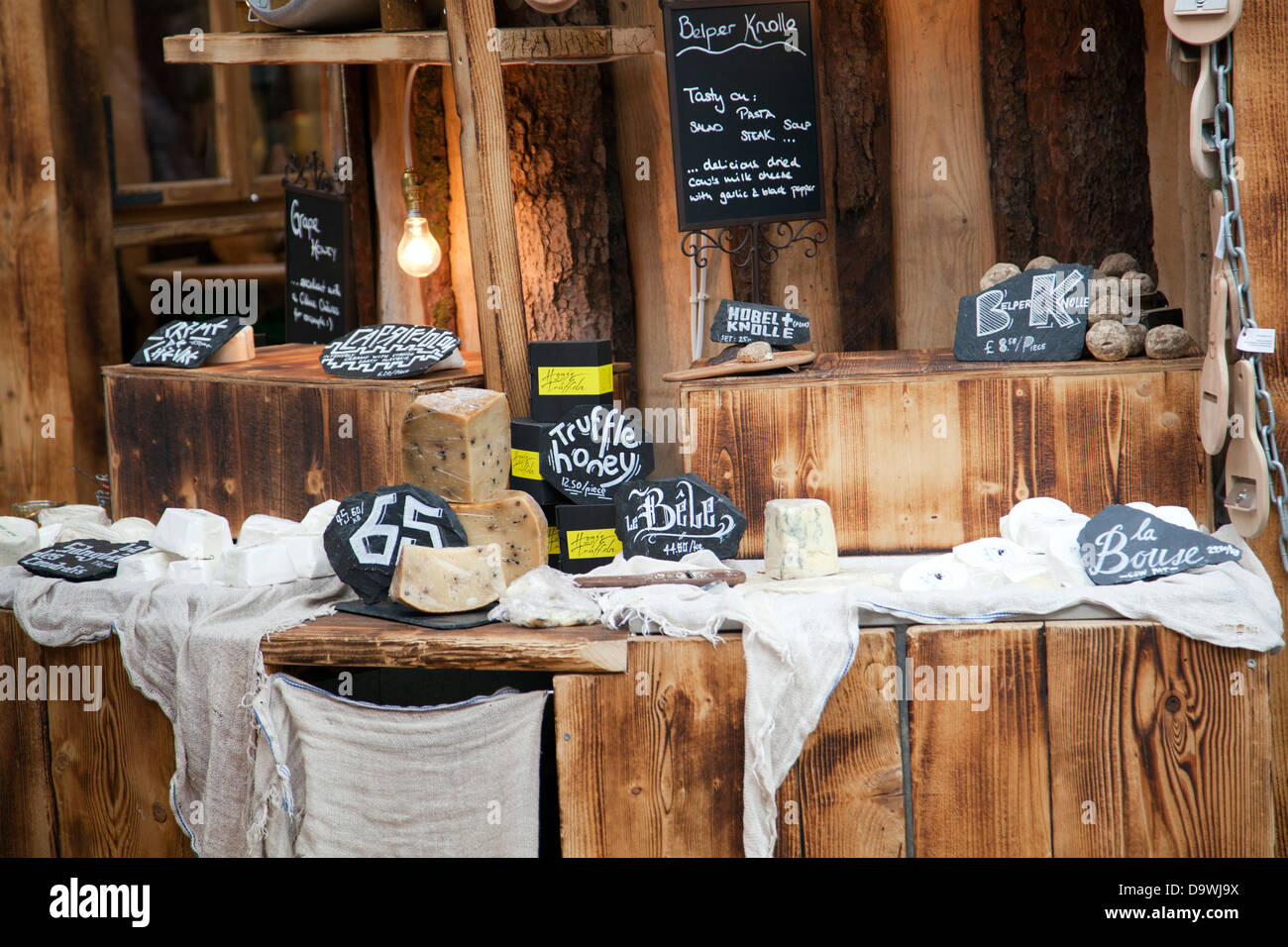 Borough Market Cheese Stall London UK Stock Photo Alamy