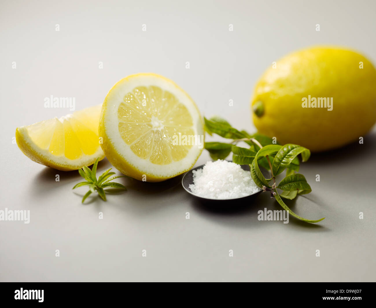 lemon and salt Stock Photo