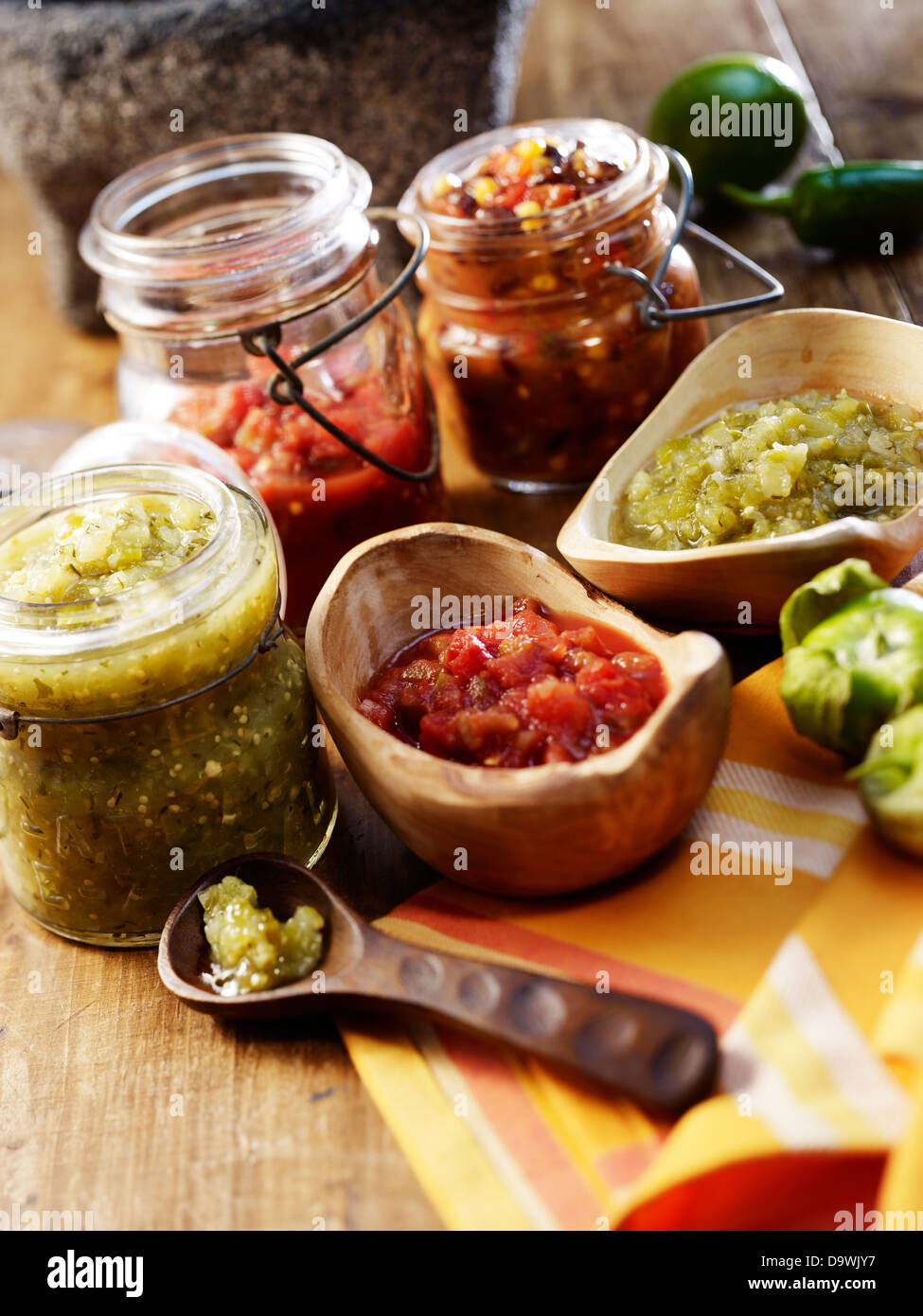 Salsas Stock Photo
