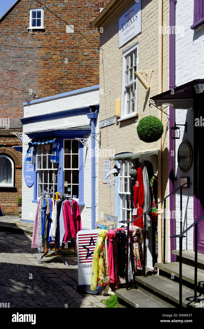 Shops Quay Road, Lymington, Hampshire, England, UK, GB Stock Photo Alamy