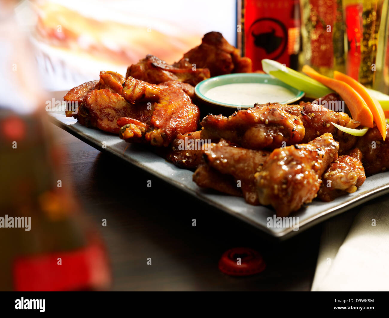 spicy chicken wings Stock Photo