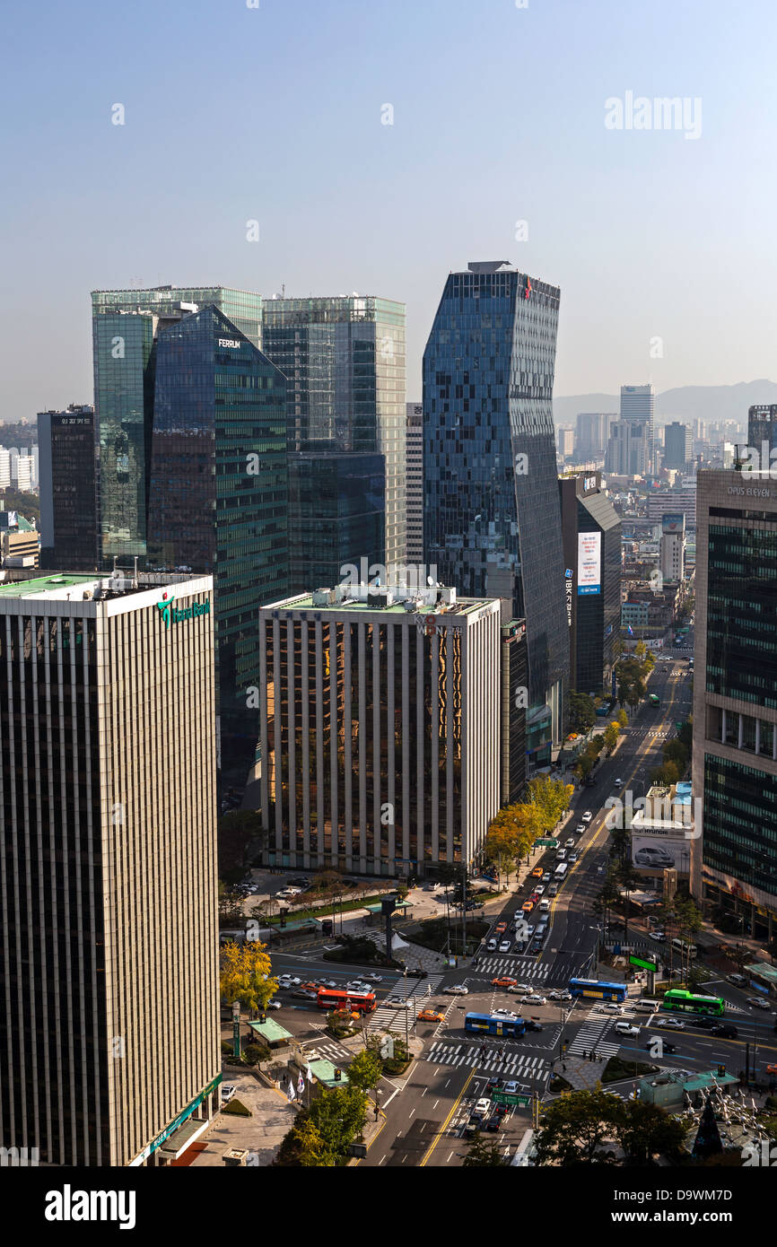 Modern architecture, Myeong-dong, Myeongdong, Seoul, South Korea, Asia Stock Photo