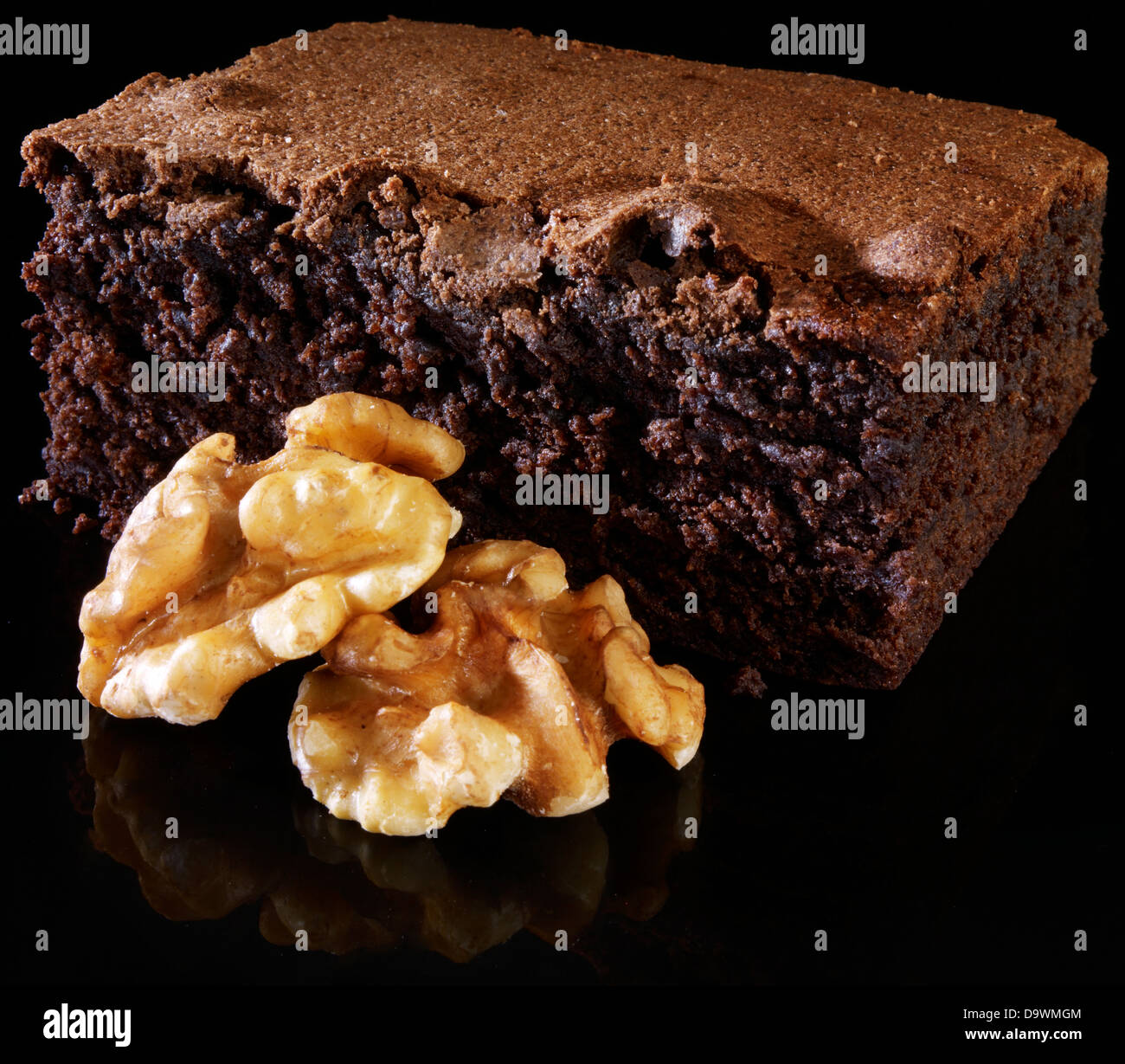 classic walnuts brownie Stock Photo