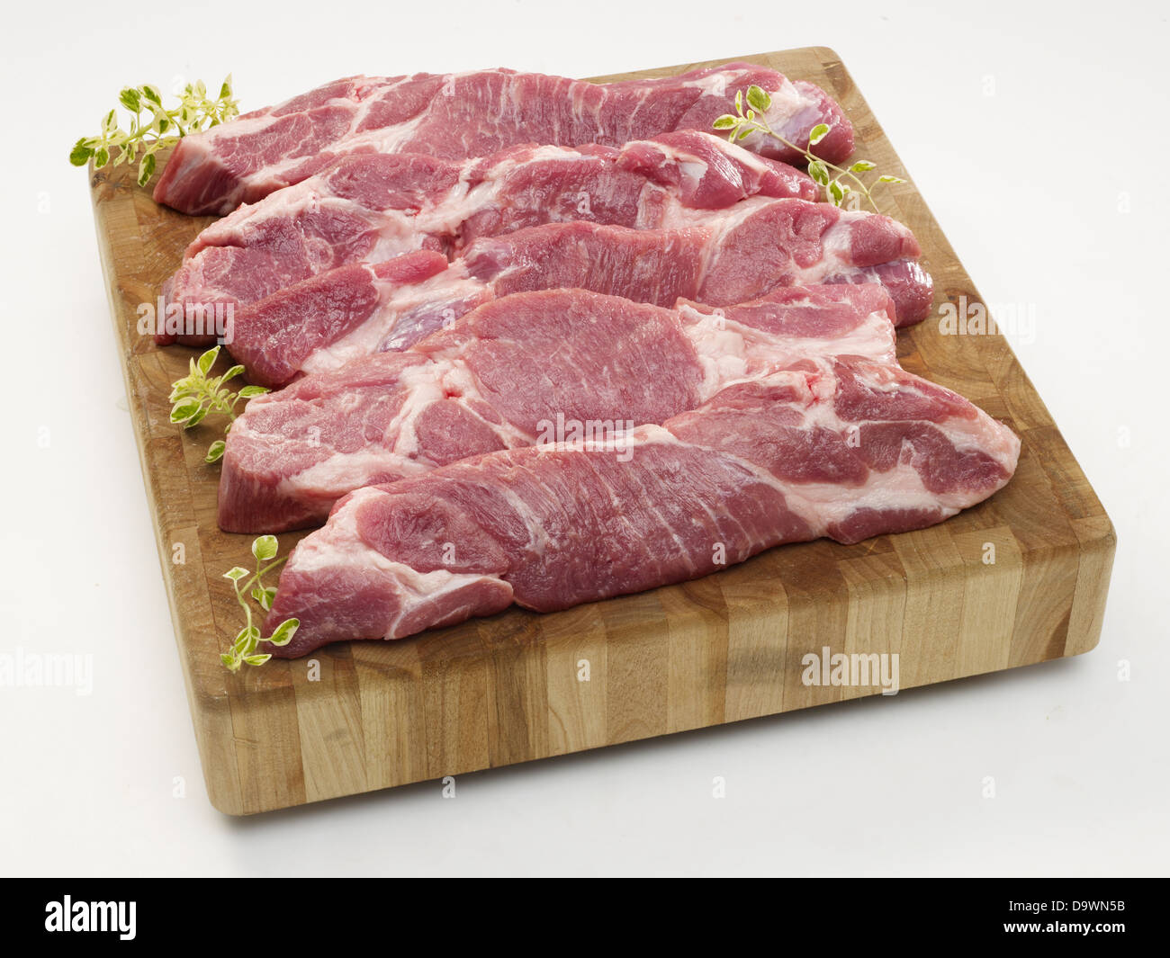 raw pork shoulder boneless Stock Photo