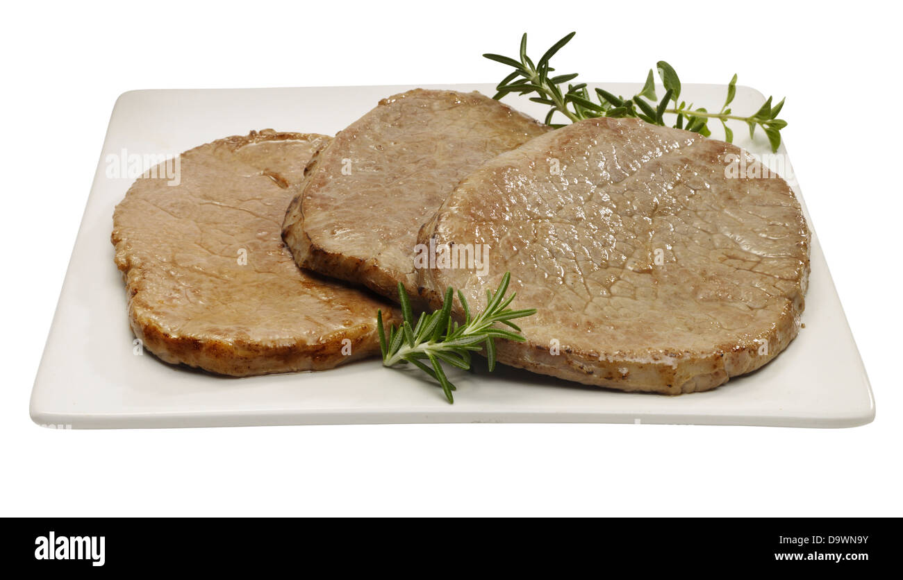 prepared beef eye round steak Stock Photo Alamy
